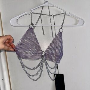 Purple Chainmail Top with skirt